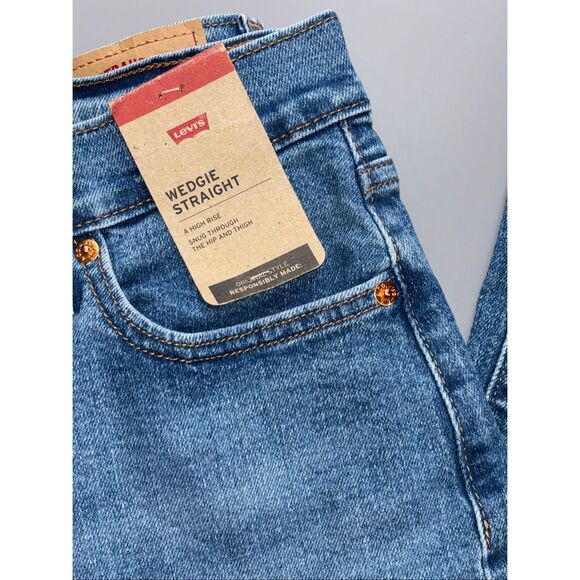 Levi’s wedgie straight high rise button fly jeans size 31 new - Picture 3 of 15